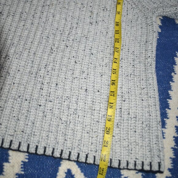 Club Monaco 100% Cashmere AMORAY Sweater Blanket Stitch Turtleneck SMALL - Picture 9 of 11
